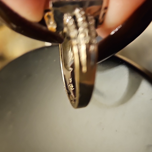 Women's 14 kt White Gold London Blue Topaz & Diamond Ring - Picture 6 of 10